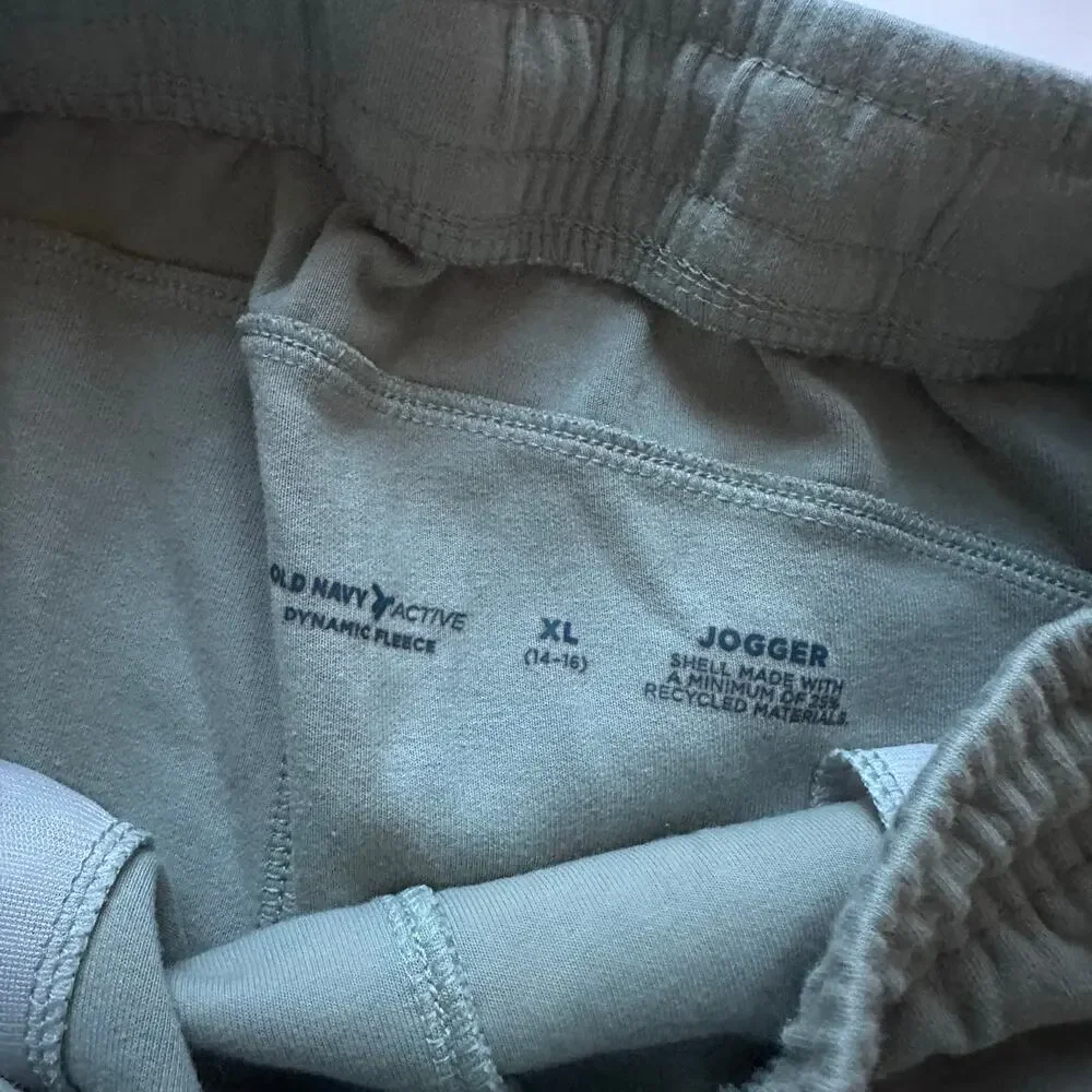 Old Navy Active Green Joggers - Boys XL - Zipper Pockets